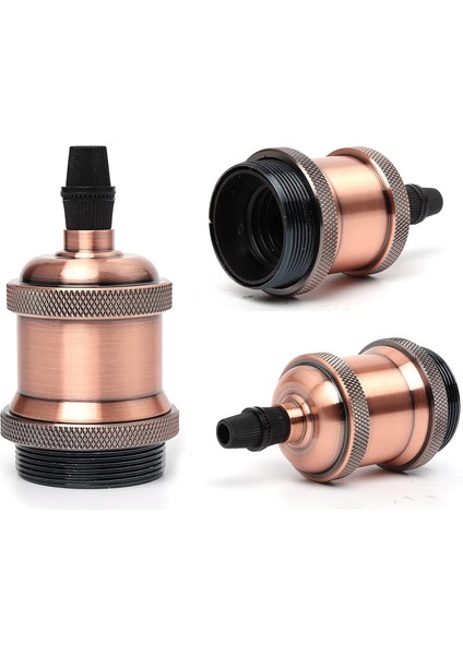 Metal Vintage Lamba Soketi E27 Retro Sarkıt Katı Seramik Adaptör Lamba Tutucu Soket Dıy Endüstriyel Tarzı Soket (Kırmızı Bakır) (Yurt Dışından) fırsatları