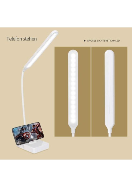 Masa Lambası LED Okuma Işığı Kablosuz USB Şarj Edilebilir 2000 Mah Pil, Dokunmatik Kısılabilir 3 Renk Yoğunluğu, Çocuk Masa Lambası Yatak Odası Başucu (Yurt Dışından) indirimleri