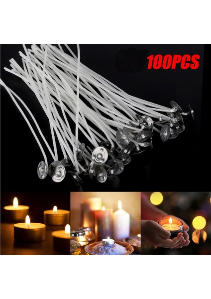 100PCS 6in Doğal Pamuk Mum Fitilleri, Kurşunsuz, Toksik Olmayan Önceden Mumlu Düşük Dumanlı Mum Fitilleri Mum Yapımı Için, Ev Dıy Severler Için Mükemmel Hediye (Yurt Dışından) fiyatları