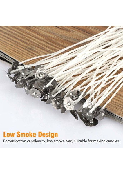 100PCS 6in Doğal Pamuk Mum Fitilleri, Kurşunsuz, Toksik Olmayan Önceden Mumlu Düşük Dumanlı Mum Fitilleri Mum Yapımı Için, Ev Dıy Severler Için Mükemmel Hediye (Yurt Dışından) modelleri