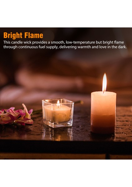 100PCS 6in Doğal Pamuk Mum Fitilleri, Kurşunsuz, Toksik Olmayan Önceden Mumlu Düşük Dumanlı Mum Fitilleri Mum Yapımı Için, Ev Dıy Severler Için Mükemmel Hediye (Yurt Dışından) fırsatları