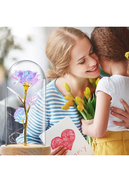 Kavanozda Ebedi Gül, Güzel ve Çirkin Cam Kubbede LED Işıklı Gül Yapay Çiçekler Gül, Doğum Günü Anne Kız Arkadaşı Noel Anneler Günü Için Hediyeler (Yurt Dışından) modelleri