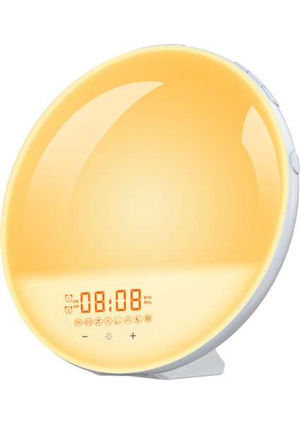 Hafif Çalar Saat Çift Çalar Saat Kolay Uyandırma 7 Renk ve Rgb Gün Işığı Çalar Saat Ruh Hali Işığı 20 Parlaklık Gece Lambası 8 Doğa Zil Sesleri (Yurt Dışından)