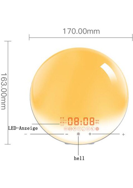 Hafif Çalar Saat Çift Çalar Saat Kolay Uyandırma 7 Renk ve Rgb Gün Işığı Çalar Saat Ruh Hali Işığı 20 Parlaklık Gece Lambası 8 Doğa Zil Sesleri (Yurt Dışından) fiyatları