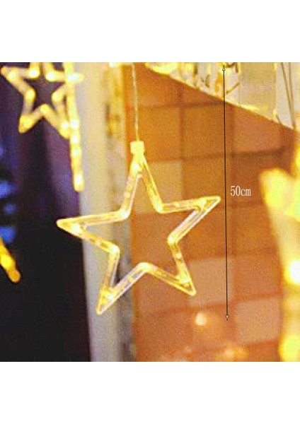 Noel Peri Işıkları Yıldızlar 138 LED 8 Mod Işık Perdesi Iç Mekan/dış Mekan IP65 Su Geçirmez Noel Aydınlatma Yıldız Perdesi (Sıcak Beyaz) (Yurt Dışından) fiyatları