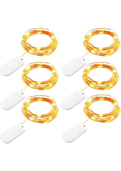 LED Peri Işıkları Pil Bakır Tel Peri Işıkları 1.2m 24LED Peri Işıkları Noel Akülü Su Geçirmez Işıklar Şişe Dekorasyonu, Soğuk Beyaz, 8'li Paket (Yurt Dışından) fiyatları