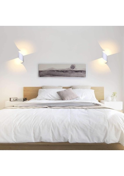 LED Dış Duvar Lambası Su Geçirmez IP66 Modern Alüminyum Dış Duvar Lambası Avlu Bahçe Teras Için Dış Işık Duvara Yakın Veranda Villa Koridoru Sıcak Beyaz (Beyaz) (Yurt Dışından) fırsatları