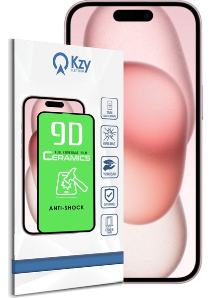 Apple iPhone 15 ile Uyumlu Tam Kaplayan Seramik Nano Esnek Ekran Koruyucu Cam fiyatları