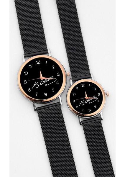 Çift Saatleri Mustafa Kemal Atatürk Imzalı Sevgili Çift Kol Saatleri Sevgililer Günü Hediyesi