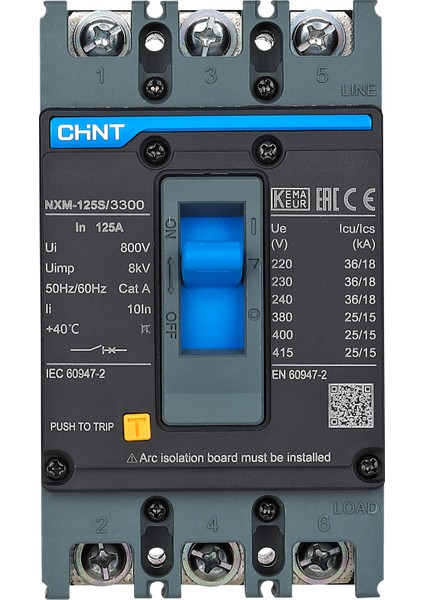 NXM-125S/3300 3X125A 25KA Sabit Kompakt Şalter 131363