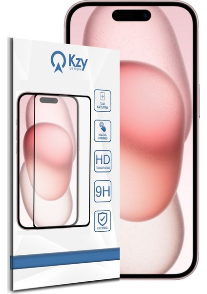 Apple iPhone 15 ile Uyumlu Tam Kaplayan Temperli Ekran Koruyucu Cam fiyatları