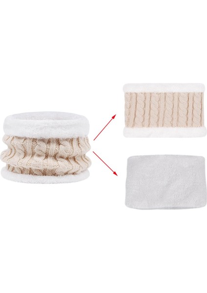 Çocuk Atkı Peluş Şapka Eldiven Seti (Yurt Dışından)