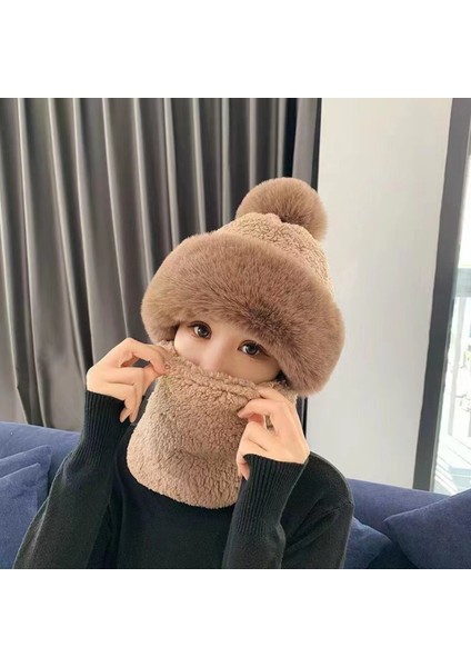 Kadın Tek Parça Eşarp Kulak Koruyucu Rüzgar Geçirmez Kuzey Şapkası (Yurt Dışından) fırsatları