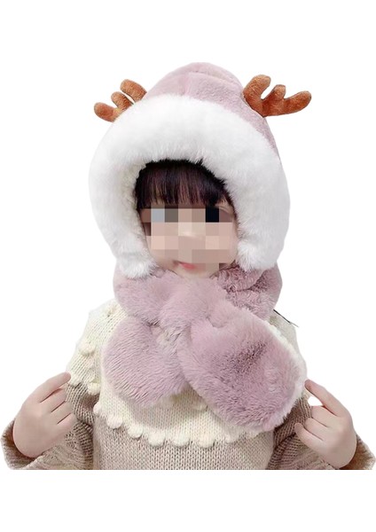 Sevimli Çocuklar Peluş Şapka ve Atkı Hepsi Bir Arada (Yurt Dışından)