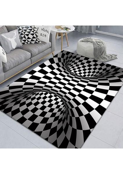3D Geometrik Yanılsama Kaymaz Paspas Tuzak Paspas (Yurt Dışından)