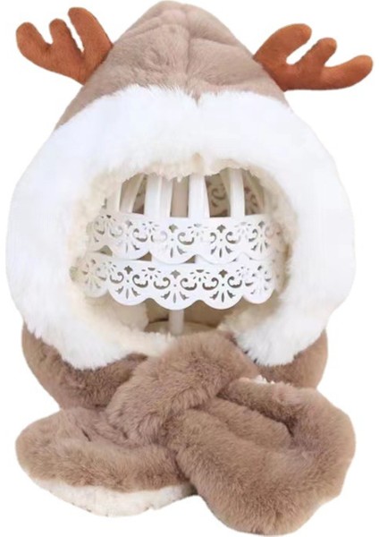 Sevimli Çocuklar Peluş Şapka ve Atkı Hepsi Bir Arada (Yurt Dışından)