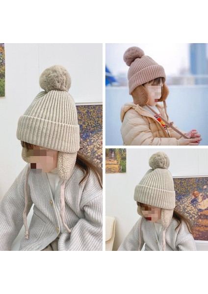 Çocuk Kulaklıkları Sıcak Artı Polar Örgü Şapka (Yurt Dışından) fırsatları