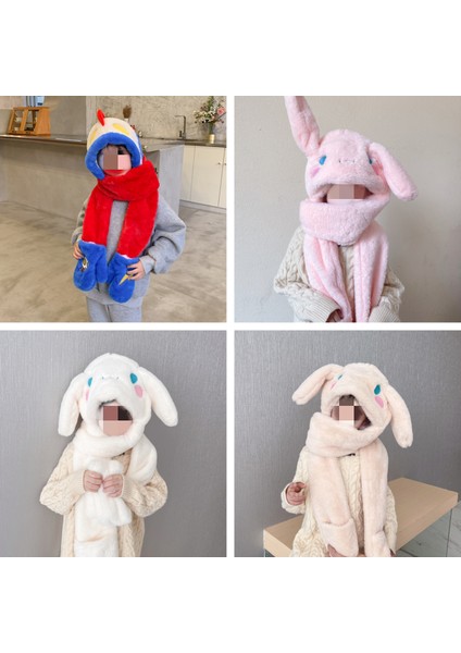Kulomi Sıcak Eşarp Eldiven Peluş Şapka (Yurt Dışından)