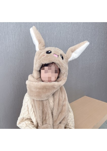 Kulakları Hareket Ettiren Tavşan Atkı Eldiven Peluş Şapka (Yurt Dışından) modelleri