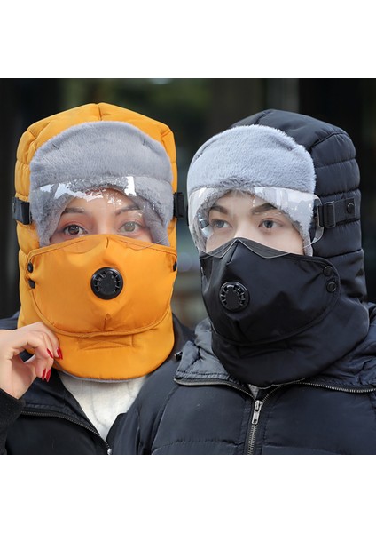 Unisex Eşarp Peluş Şapka Eldiven Gözlük (Yurt Dışından)