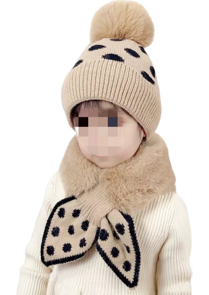 Şirin Çocuk Örgü Şapka ve Eşarp Ikili Takım (Yurt Dışından)