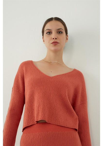 Pembe Oversize Yumuşak Dokulu Basic Triko Kazak