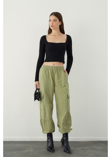 Siyah Kare Yaka Triko Bluz fiyatları