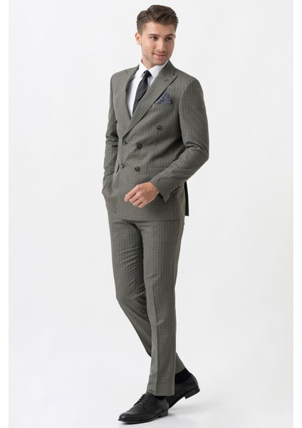 Andria T2005 Slim Fit 6 Drop Likralı Kruvaze Takım Elbise fırsatları