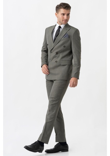 Andria T2005 Slim Fit 6 Drop Likralı Kruvaze Takım Elbise indirimleri