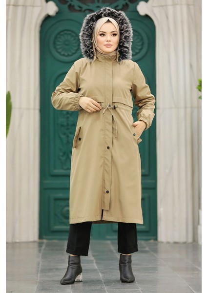 Kürklü Vizon Tesettür Parka 60651V
