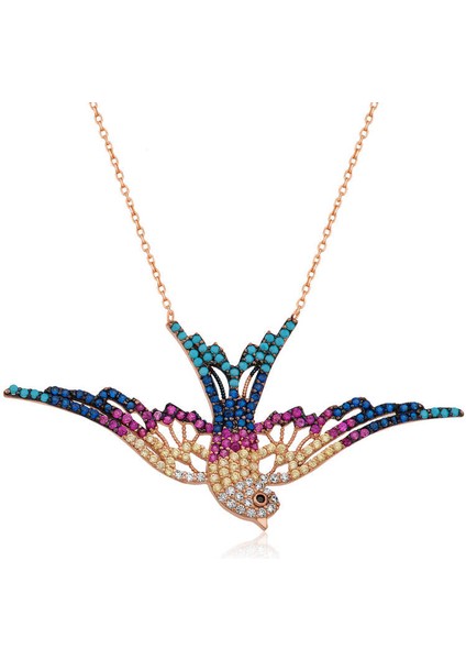 925 Ayar Gümüş Kırlangıç Kadın Gümüş Kolye