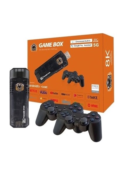 Game Box 5g 8k Ultra Hd Tv Box + Game Box Android Tv + Oyun Konsolu 2in1