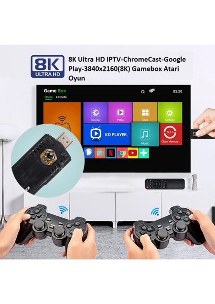 Game Box 5g 8k Ultra Hd Tv Box + Game Box Android Tv + Oyun Konsolu 2in1