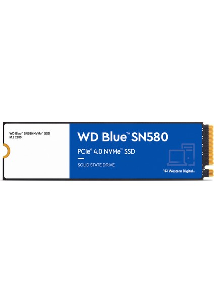 Wd 500GB Blue Sn580 NVMe Gen4 4000MB 3600MB SSD