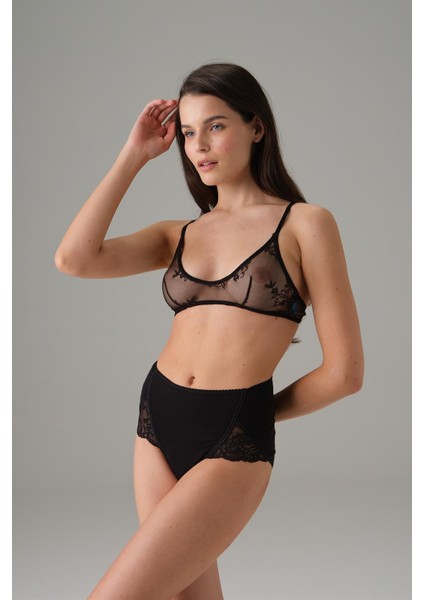 Kadın Büyük Beden Dantel Detaylı Slip 7136P