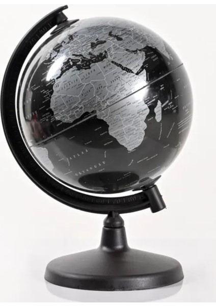 Dünya Küresi Siyah Gümüş Konsept Yeni Iş Hediyesi 20 cm Çap Ev Ofis Dekorasyon indirimleri