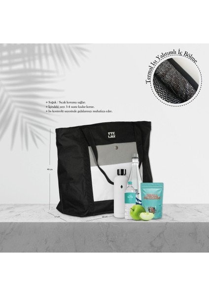 Isı Yalıtımlı Termal Plaj Çantası Suya Dayanıklı Tekstil 50x40 cm Kadın fiyatları