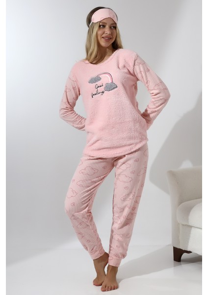 Fwn 5010 Peluş Welsoft Polar Kışlık Yumoş Kadın Pijama Takımı