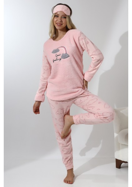 Fwn 5010 Peluş Welsoft Polar Kışlık Yumoş Kadın Pijama Takımı