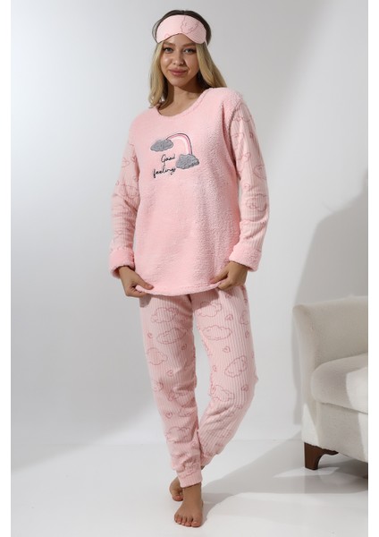 Fwn 5010 Peluş Welsoft Polar Kışlık Yumoş Kadın Pijama Takımı