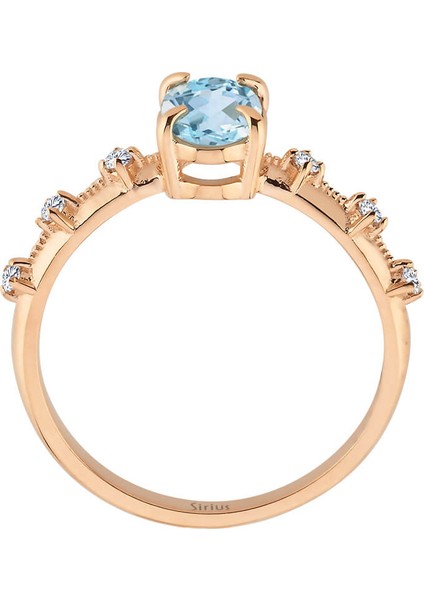 Pırlanta ve Sky Blue Topaz Taşlı Elena Yüzük 0447R0062 modelleri