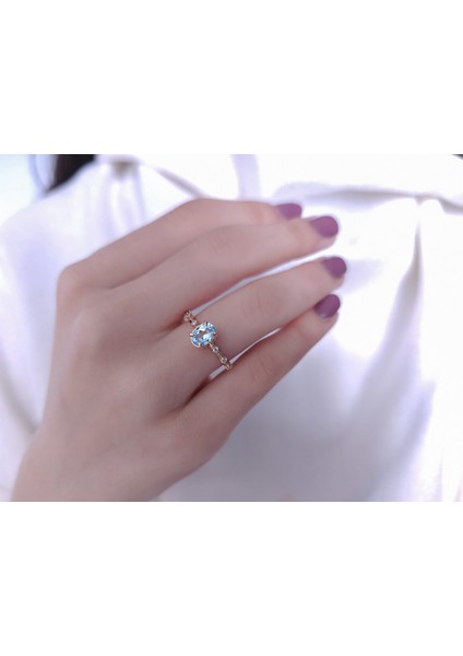 Pırlanta ve Sky Blue Topaz Taşlı Elena Yüzük 0447R0062 fırsatları