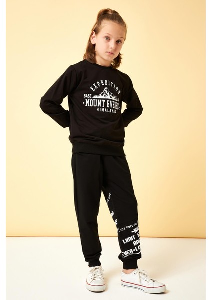 Expedition Baskılı Erkek Çocuk Sweatshirt Siyah fırsatları