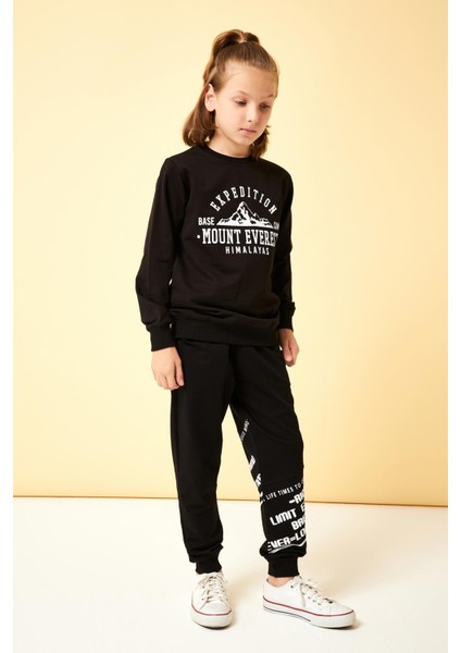 Expedition Baskılı Erkek Çocuk Sweatshirt Siyah indirimleri