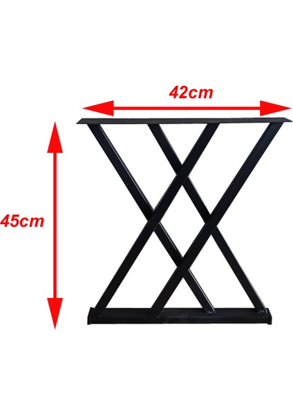 Cvtdesign Metal Sehpa Ayağı 1,5mm Kalınlık Profil Sehpa Ayakları