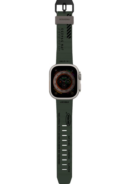 Watch Akıllı Saat Kordonu 42MM Kordon Skinarma Shokku Strap Kayış Koyu Haki