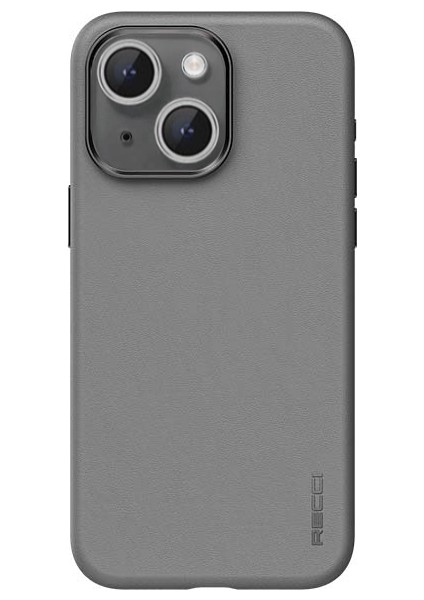 iPhone 15 Uyumlu Kılıf Recci Magsafe Şarj Özellikli Kamera Korumalı Explore Serisi Kapak Gri