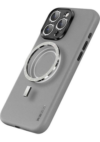 iPhone 15 Uyumlu Kılıf Recci Magsafe Şarj Özellikli Kamera Korumalı Explore Serisi Kapak Gri fiyatları