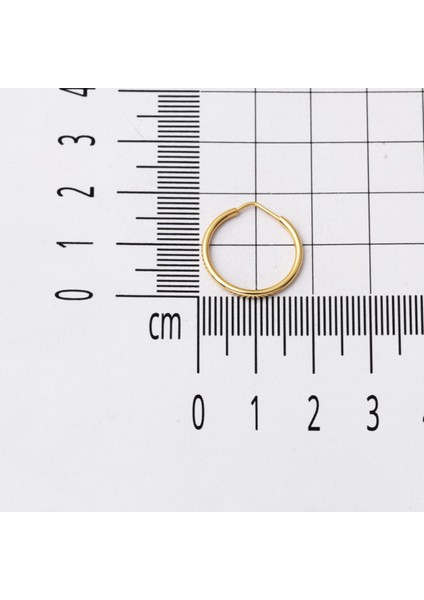 Altın Halka Küpe 14 Ayar 1,5 Cm. Çaplı indirimleri
