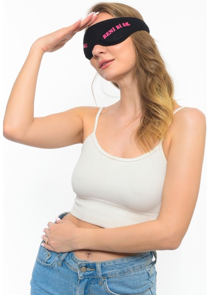 Yıkanabilir Pamuklu Uyku Maskesi Siyah Göz Bandı fırsatları